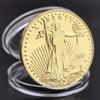 American Liberty Goddess Of Freedom Medal Gold Plated Commemorative Coin