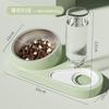 Automatic Non Overturn Stainless Steel Cat Food And Water Feeding Bowl For Pet Cats