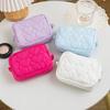 1pcs Cute Candy Color Love Makeup Bag, Portable Mini Handheld Storage Bag, Girl's Heart Portable Small Item