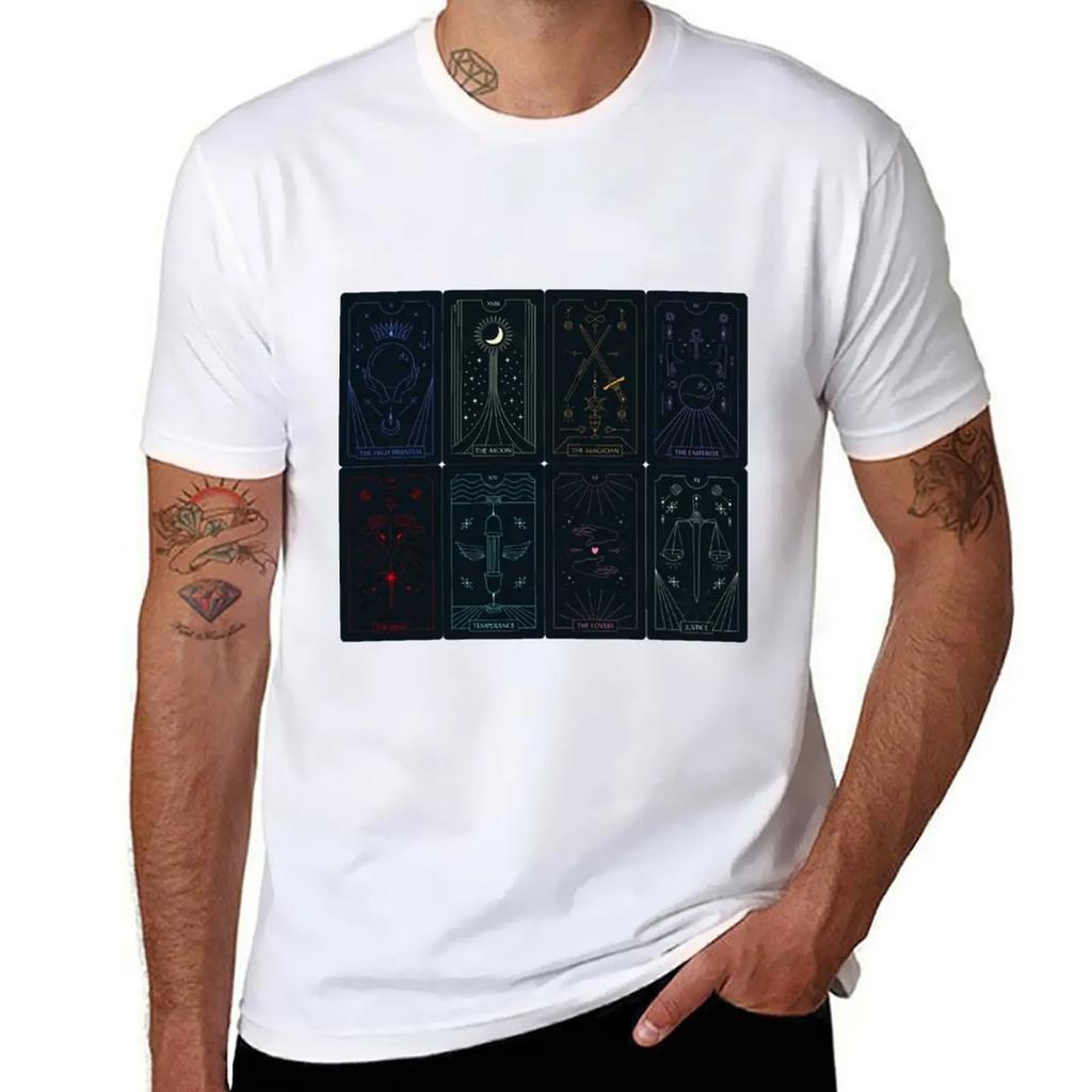 Tarot Cards T-Shirt Aesthetic clothing plain quick drying heavyweight t shirts for men