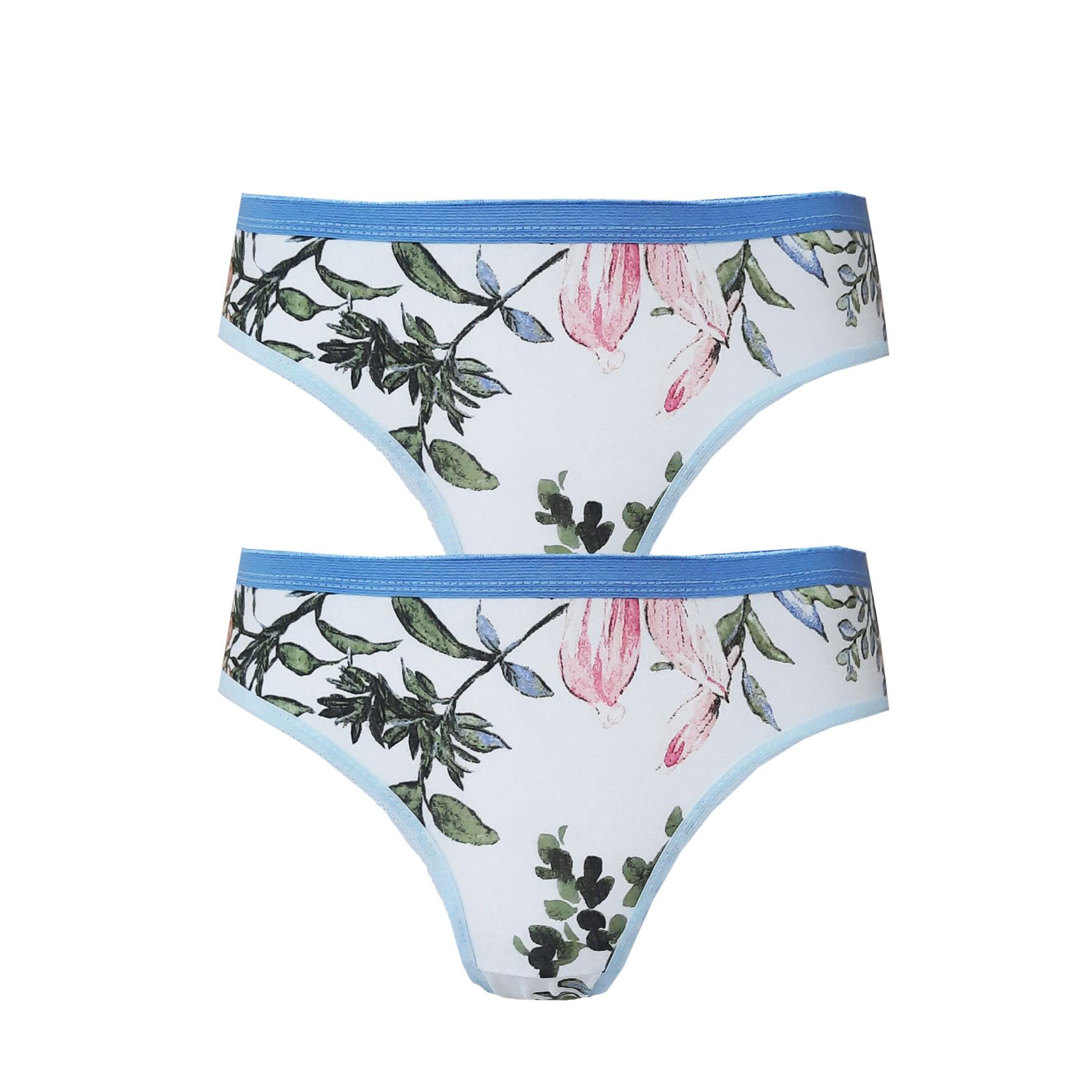 

2li Kadın Bahar Dalı Bikini Yüksek Bel İnce Lastik Ekonomik M-L екрю