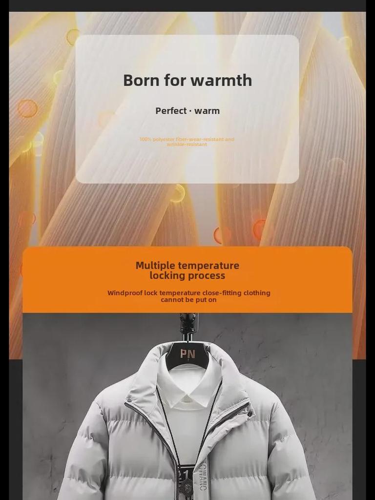 Giacca da uomo slim fit in cotone stile coreano - Inverno 2022