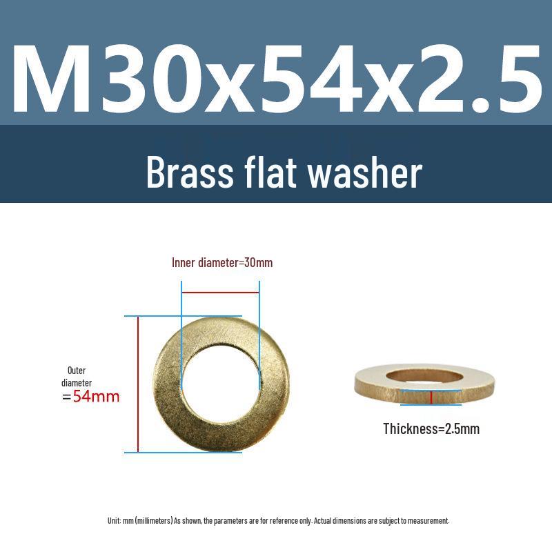 Yigu Durable Brass Flat Washers: M2-M12 Screws