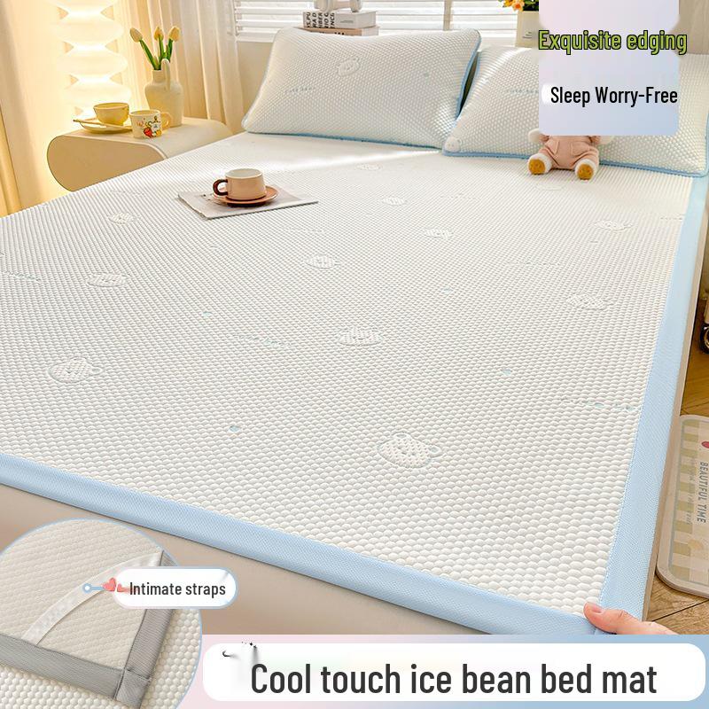 Summer Cool Ice Silk Mattress Topper: Soft, Cooling Bed Sheet for Air Conditioning Comfort