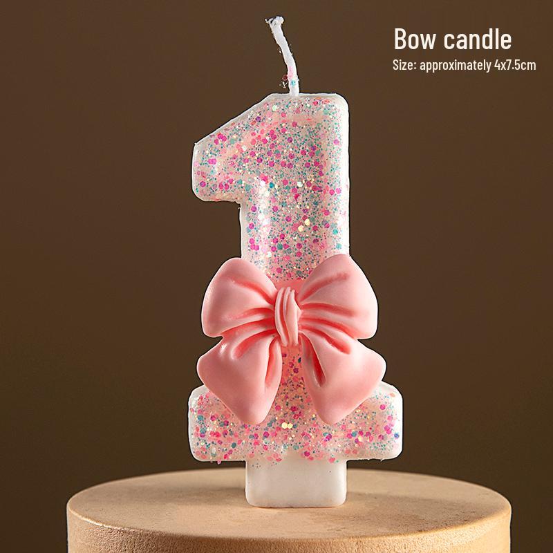 2025 Creative Lotus Birthday Number Candles for One-Year-Old Boys & Girls