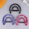 Hand Bell Double Row Rattle Orff Tambourine Double Layer Hand Bell Drum Percussion Instrument Handle Jingle Bell Educational Toy