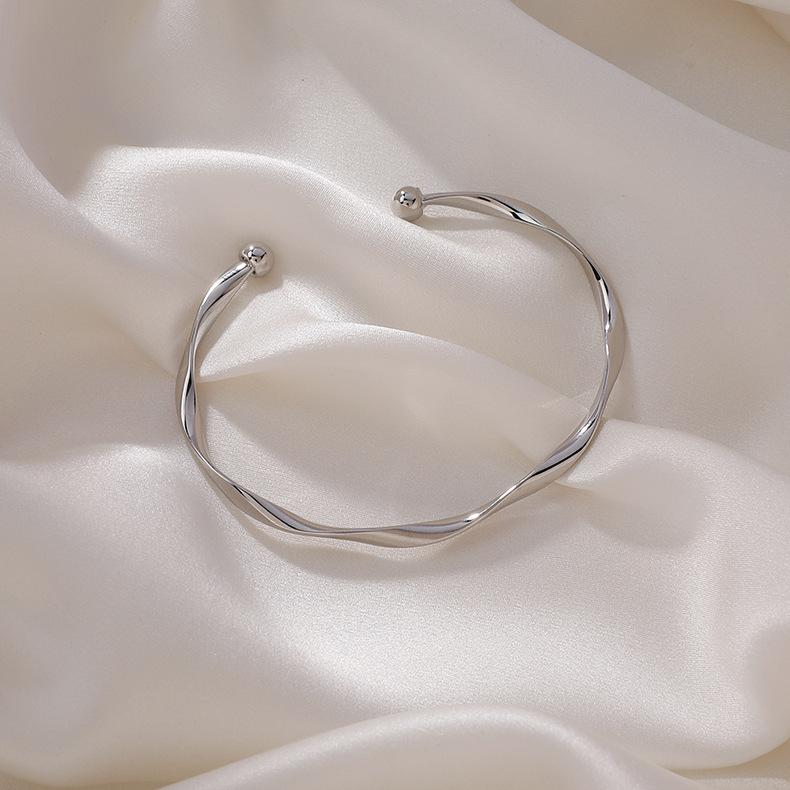 925 Silver Double Heart Charms Bracelet for Women New Arrival Geometric Zircon Adjustable Bracelet Exquisite Jewelry