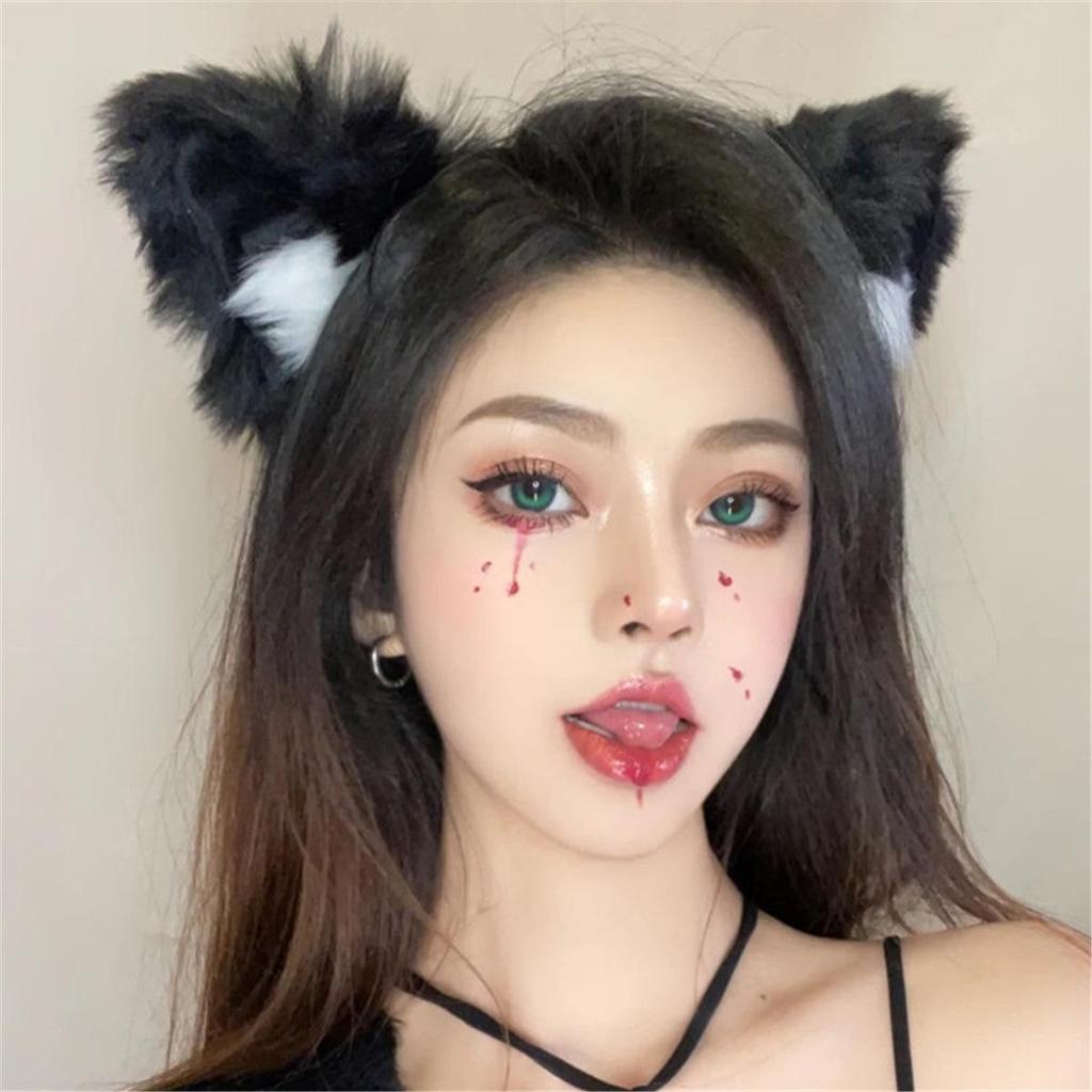 Super süßes Plüsch-Katzenohr- & Fuchsohr-Haarband für Cosplay & Soft Girl Stil