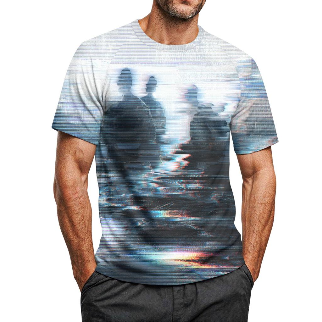 Herre Halloween Trykket Rund Hals Raglan Kort Ermet Topp T-skjorte