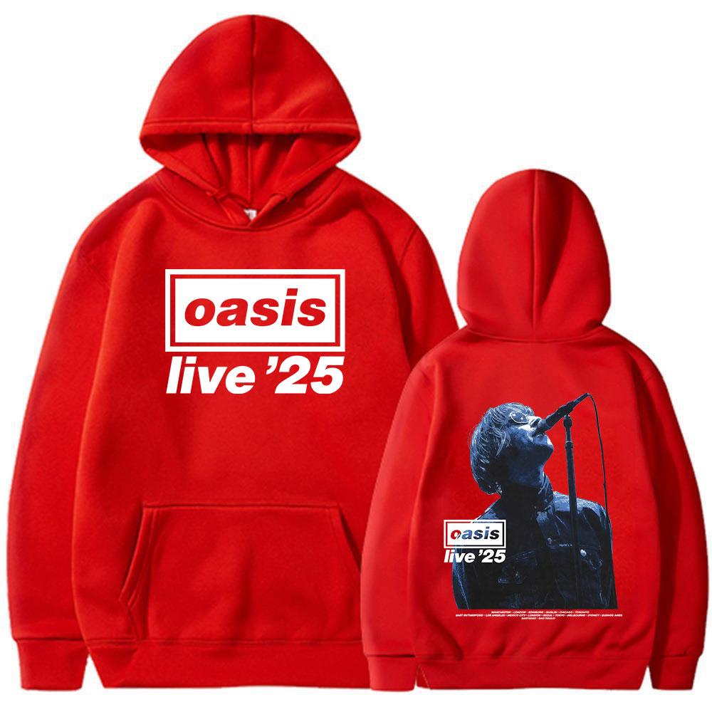 Rock Band O-Oasis Live 25 Tour Merch Hoodies Mode Gothic Vintage Übergroße Mode Langarm Sweatshirt Männer Frauen Pullover
