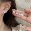 A Suit of Summertime Dazzle Colour Small Stone Sweet Earrings SetS for Women Crystal Clear Butterfly Love Heart Set Paty Jewerly