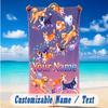 Dog Theme Beach Towel Personalized Custom Name & Text Soft Quick Dry Beach Towel for Swimming Travel