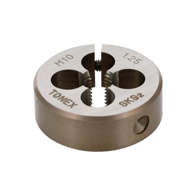 Sankyo Corporation TONEX Threading Die M10x1.25 OD 38mm SKS2 Alloy Steel Thread Cutting Die for Steel and Non-Ferrous Metals 310193