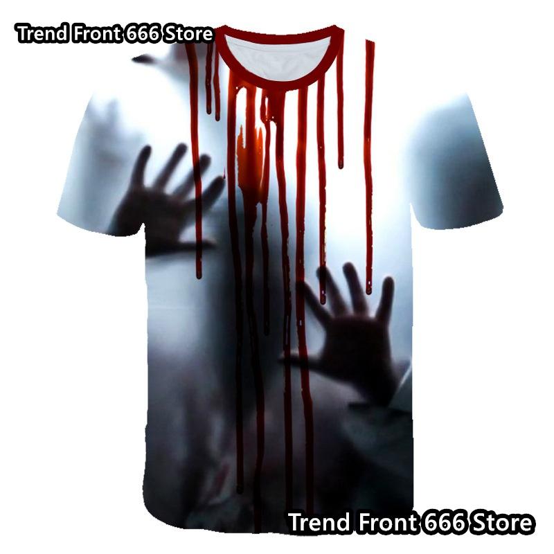 Summer Men's And Children's T-shirt Doomsday Zombie Pattern Thriller Boys 3D Prited Oversized Tshirts Kids Clothes