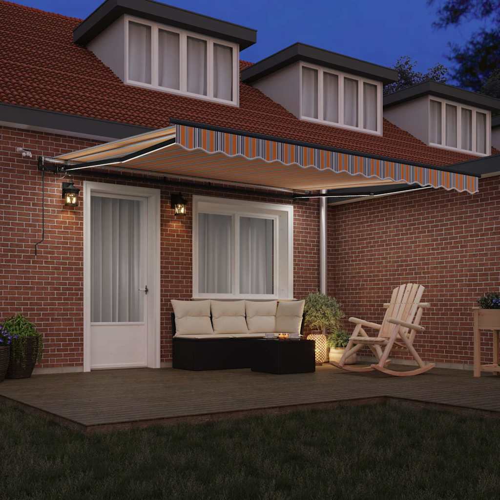 Retractable Awning Multicolor 400 X 350 Cm Polyester