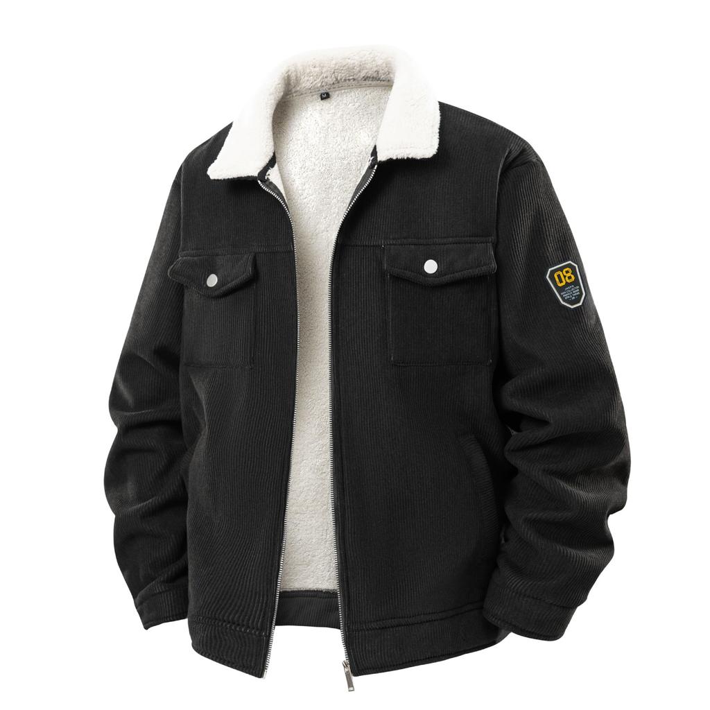 Autumn/winter Fashion Thickened Warm Corduroy Jacket Men's Casual Loose Comfortable Plus Size High Quality Coat M-3XL