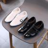 Jungen Lederschuhe 2025 Frühling Herbst Kinder Performance Mary Janes Schuhe für Party Hochzeit Shows Einfarbig Schwarz Slipper