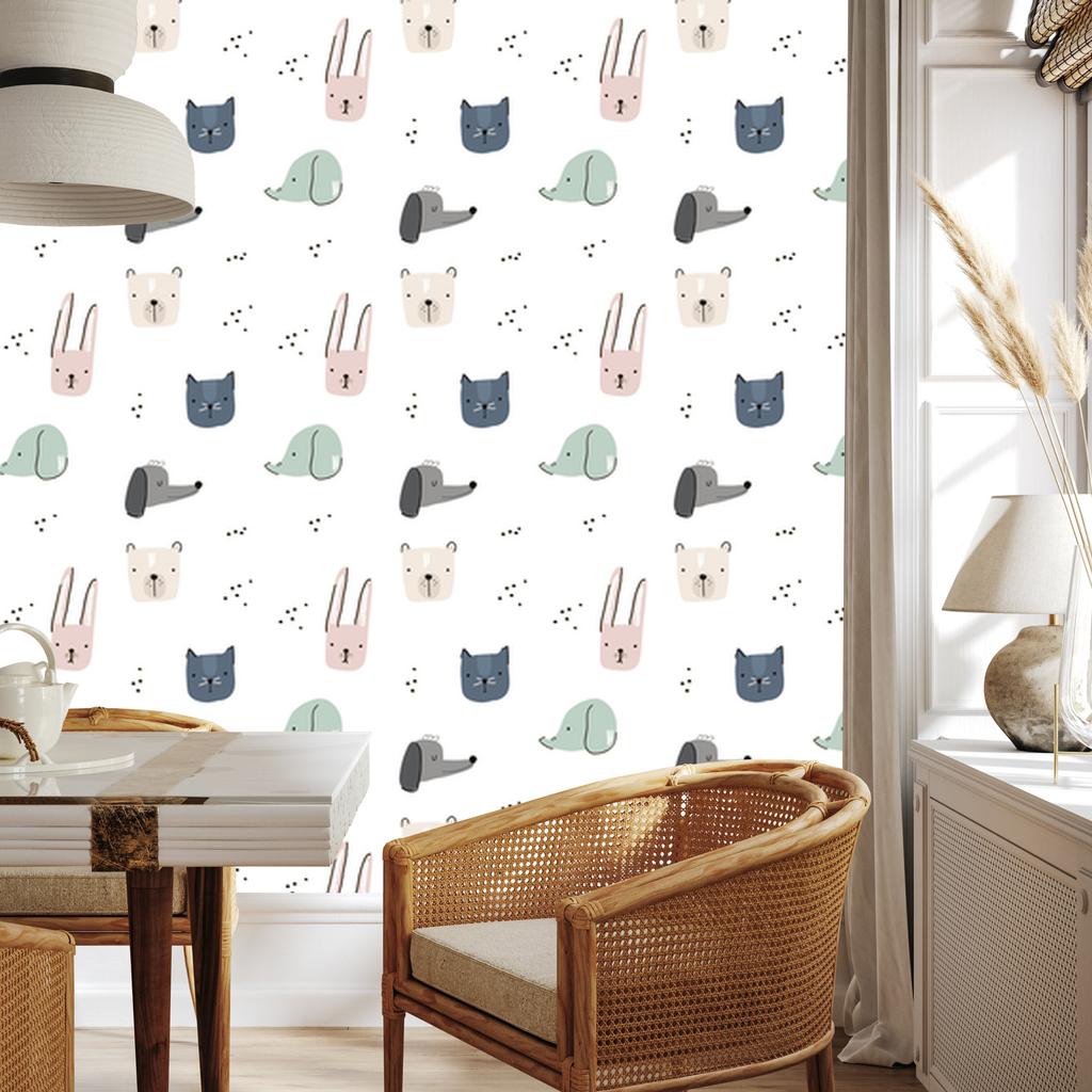 Animal Rabbit Wallpaper for Living Room and Bedroom 50x1000