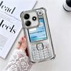 Funny Retro Callphone Plating Phone Case For Xiaomi Redmi Note 14 15 Pro Plus 13 12 11 11S 11T 10 9S 9 5G Anti-Fall Airabag Cove