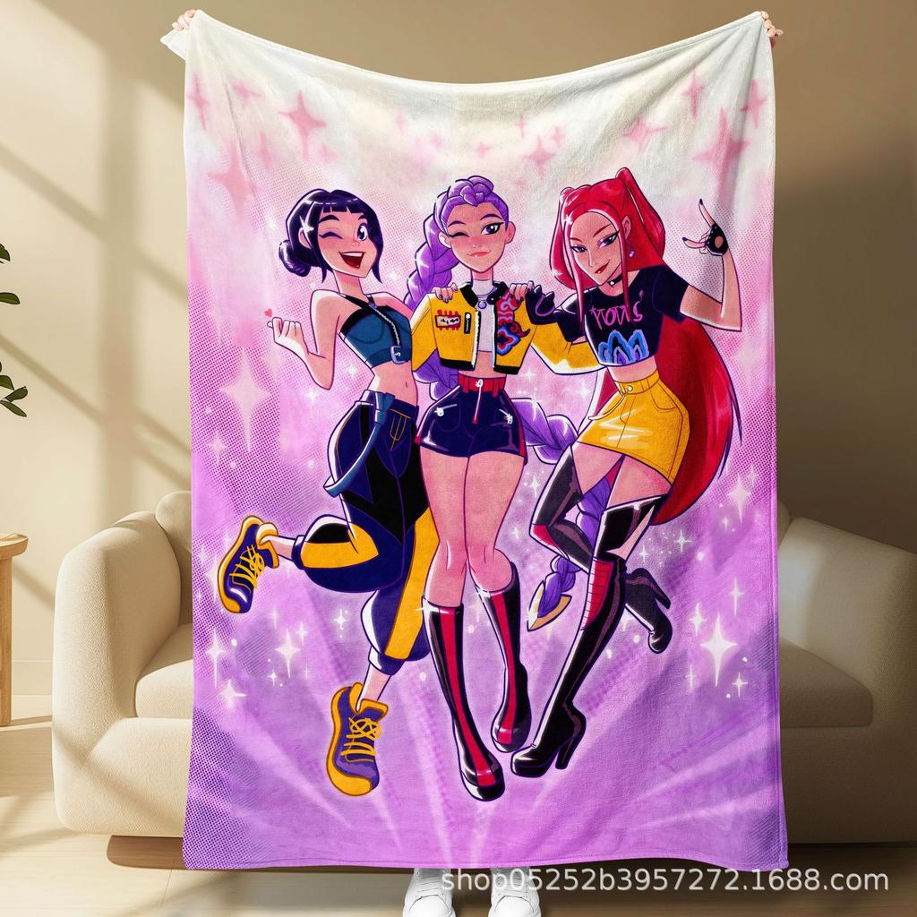 Kpop Witch Hunters Blanket Blanket Jit Witch Hunters Peripheral Pattern Digital Printed Flannel Blanket Blanket