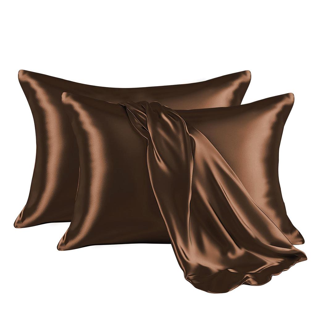 100% Silky Smooth Solid Color Pillowcase Like Silk Satin Pillow Cover Hair Beauty Soft Comfortable Pillow Case Home Decor