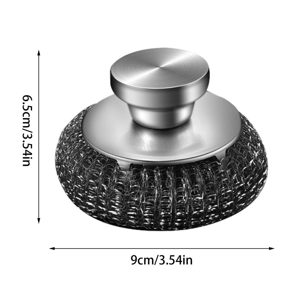 Stainless Steel Scrubber Stainless Steel Cleaning Brush Scrubber Stainless Steel Steel Wool Brush For Iron Pots Barbecue Grills