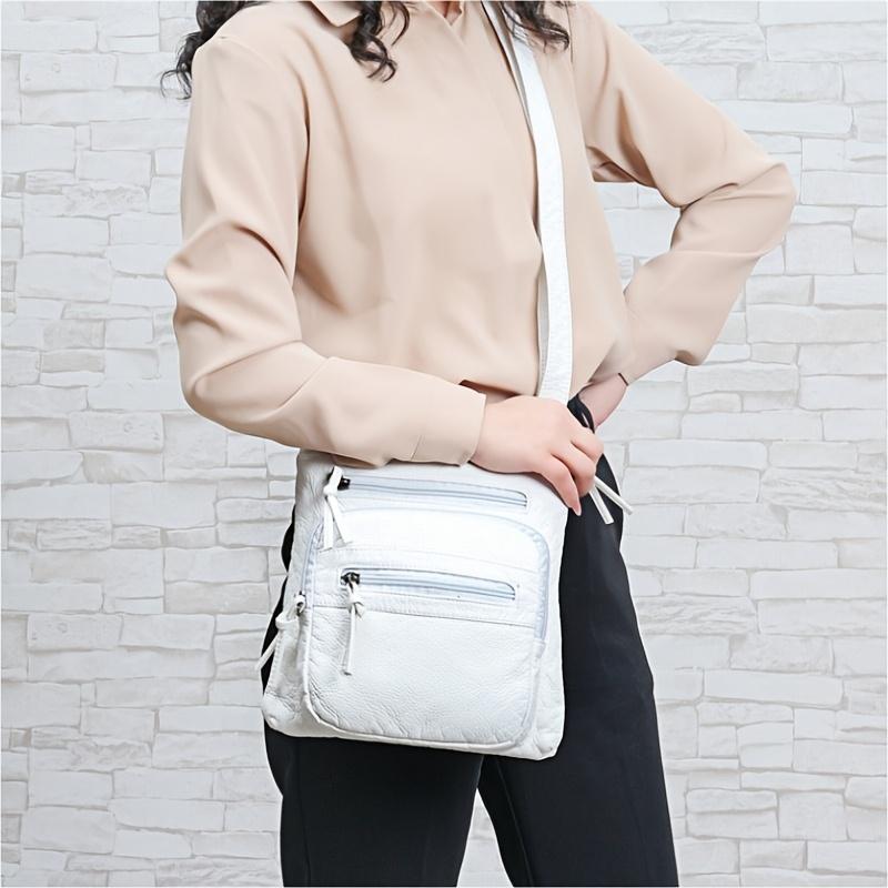Exquisite Pu Crossbody Shoulder Mobile Phone Bag, Casual Elegant And Simple Solid Color Classic Design, Practical, Suitable for Commuting And