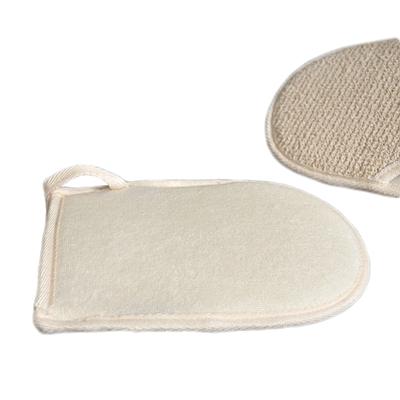 Soft Natural Loofah Glove Double-Sided Body Scrub Sponge Pad Shower Body Scrubber Mitt For Shower Spa Skin Clean Bath Gloves