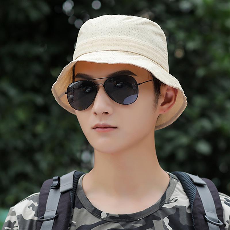 Men's Quick-Dry Outdoor Mesh Sun Hat - Minimalist, Breathable, Climbing & Casual Fisherman Style