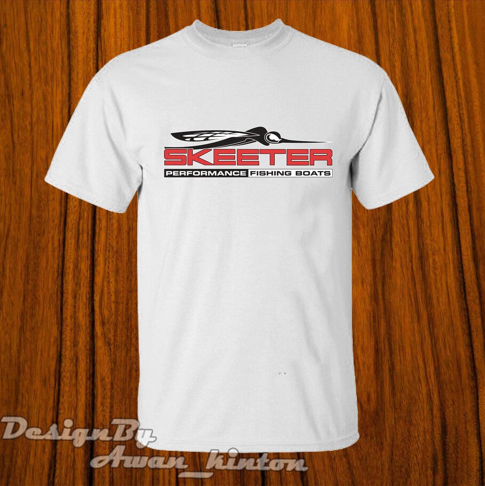 Men s and Women s T-shirts Tshirt Made In Usa Skeeter Funny Boat Logo White Color Short Sleeve XXXXL