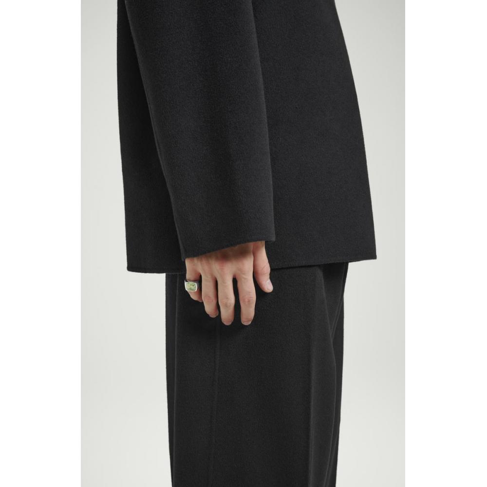 

COS Серебряное кольцо-печатка с японским кварцем jade quartz/XSS