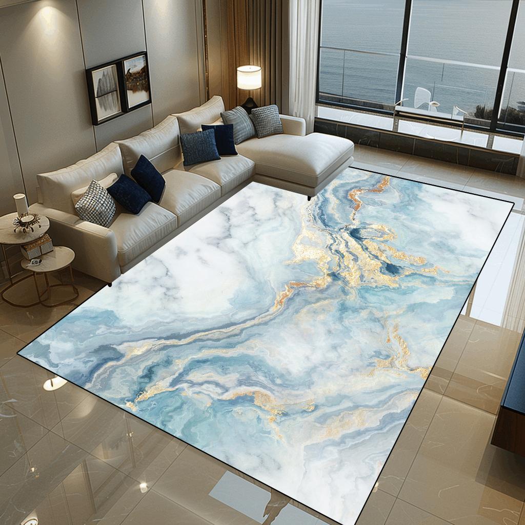 Moderner abstrakter Spritzfarben-Teppich Wohnzimmer Licht Luxus Heimdekor Teppich Rutschfest Schlafzimmer Ankleidezimmer Teppiche Waschbare Fußmatte