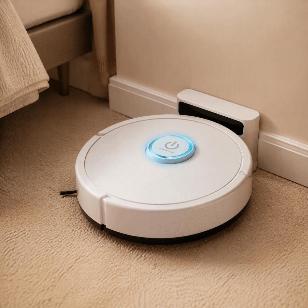 Powerful 6000Pa Suction Robot Vacuum Rechargeable Cleaning Machine Vacuum Mop Robot  Home Use