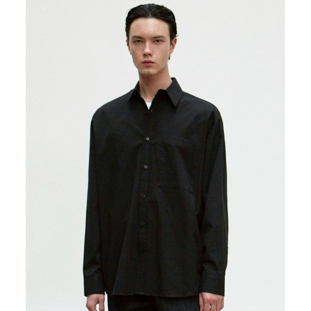 

NICKNICOLE Oversized Cotton ShirtBlack