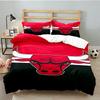 Red Bulls Basketball 3PCS Bedding set,Ideal for 1pc Duvet Cover And 2pcs Pillowcases Perfect for Fan gift,Ideal for Bedroom, Dormitory