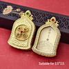Tibetan Thangka Gold Necklace: Non-fading, Waterproof GAU Box Pendant, Multi-size Options