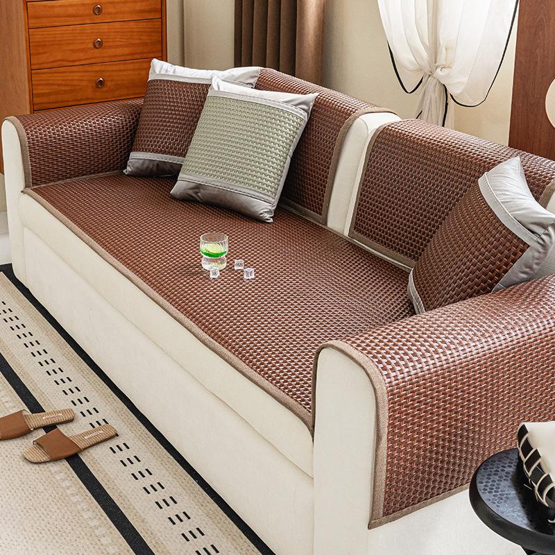 Chinese Summer Rattan Mat Sofa Cushion Non-Slip  New Sofa Mat Seat Cushion Advanced Feeling Ice Silk Cover Cloth Towel