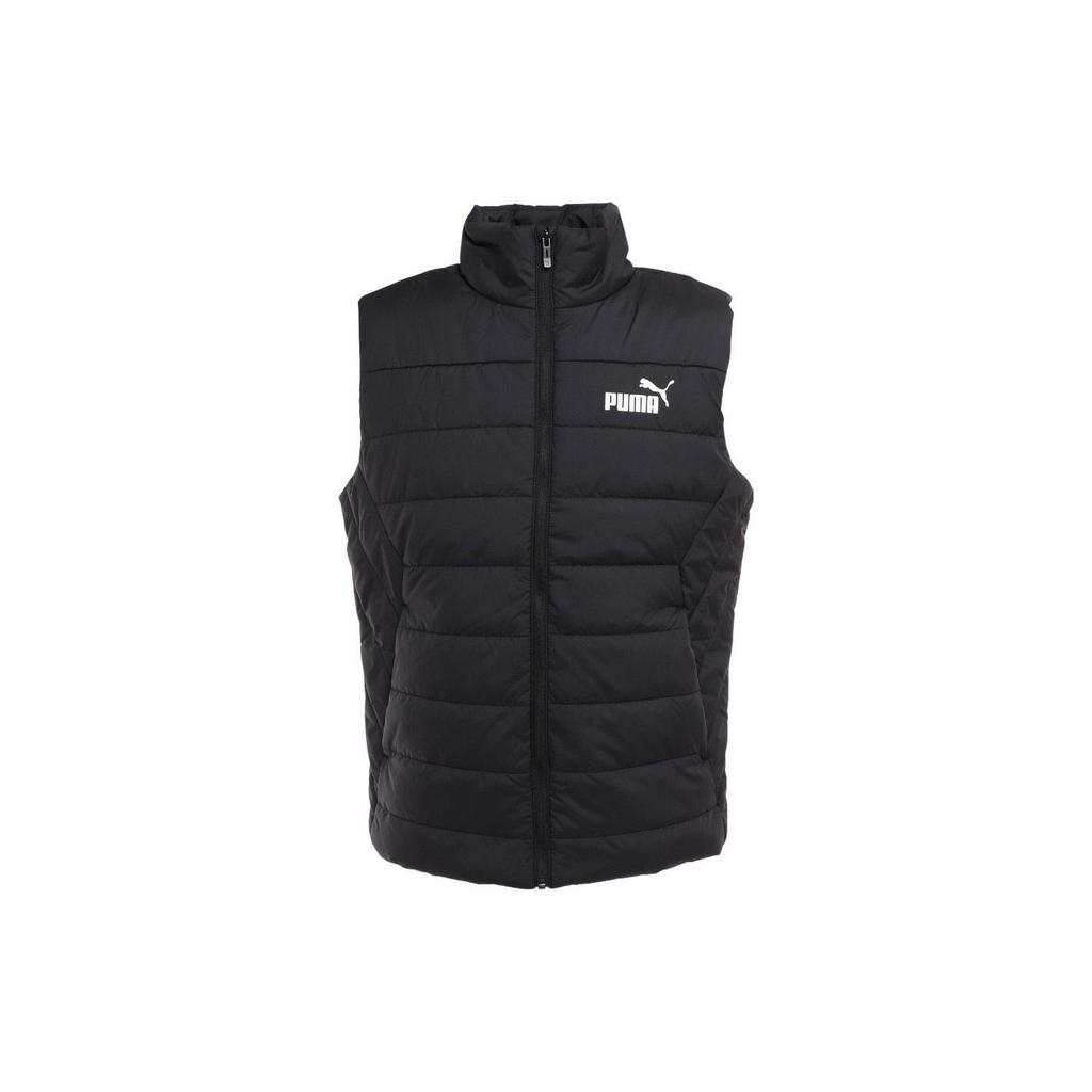 PUMA ESS Vests Men's Black Stand Collar Moderate Other 672420-01
