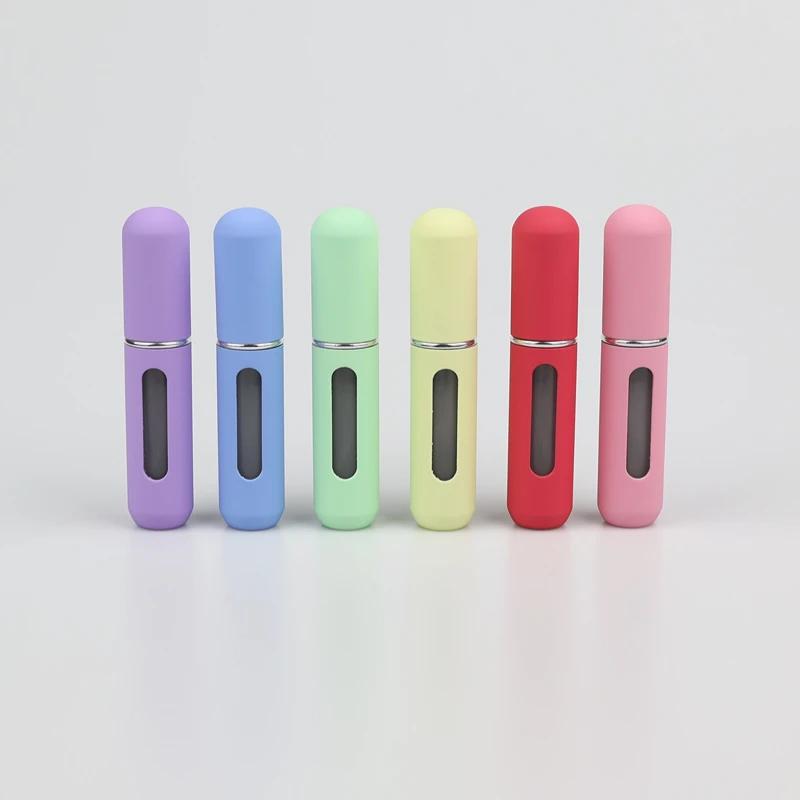 1pcs 5ml Candy Color Mini Travel Portable Bottom Filling Perfume Bottle Liquid Sub-Bottling Spray Refillable Jar Empty Cosmetic