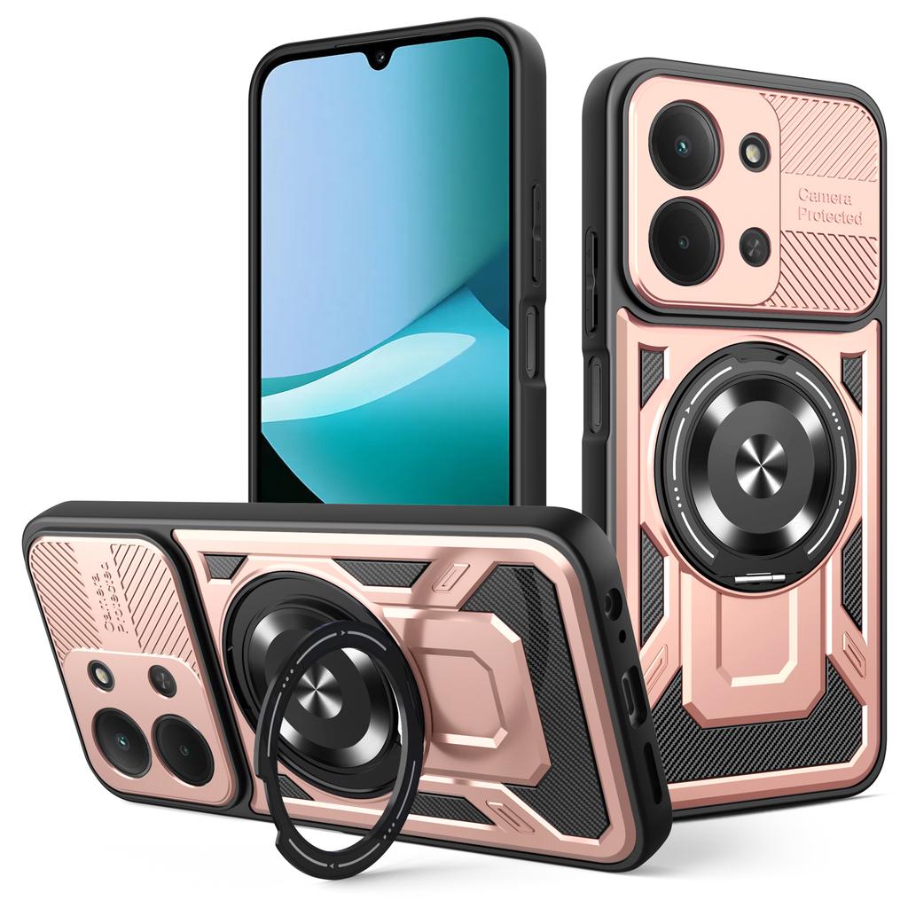 For Xiaomi Poco C85 Case Poco C85 4G 5G Phone Cover Magnetic Armor Shockproof Ring Holder Case Magsafe Wireless Charge Cover