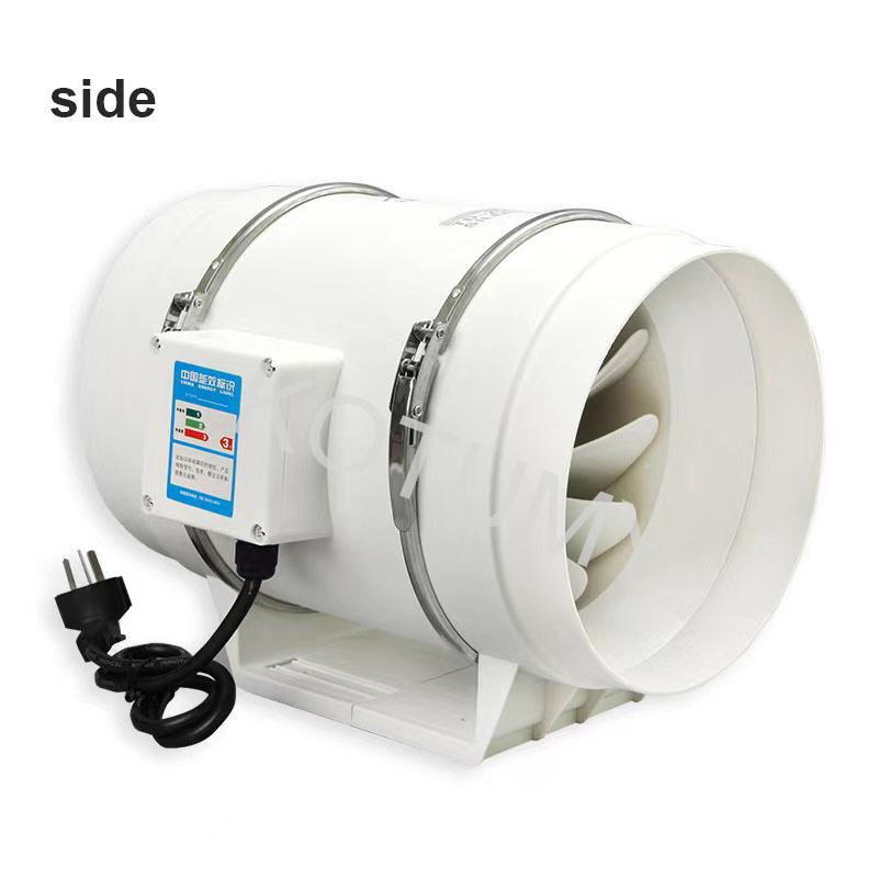 3/4/5/6/8 Inch Exhaust Fans Home Inline Pipe Duct Extractor Ventilation Kitchen Toilet Air Clean Ventilator Diagonal Flow Fan