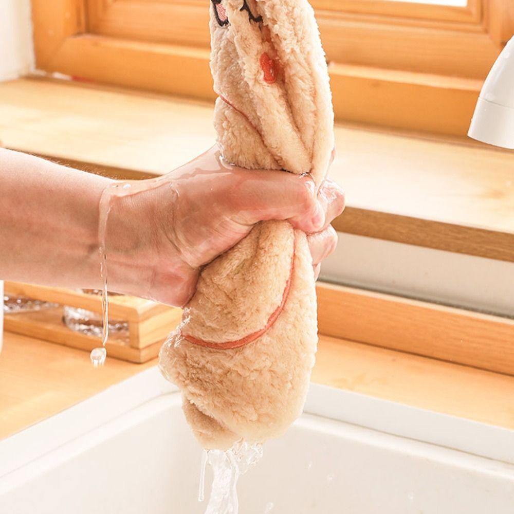 2Pcs Cute Cartoon Chicken Hand Towel Piglet Children's Handkerchief Animal Bath Towel  Kitchen