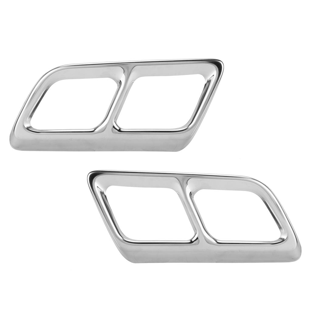 2 Stück Auspuffspitzenverkleidung FourOut Endrohrrahmen Ersatz für Cadillac XT6 202021(Helle Farbe )