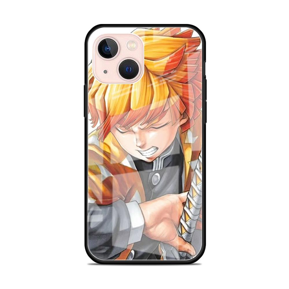 Demon Slayer Anime Glass Case For Apple iPhone 14 11 13 Pro 12 7 8 Plus SE 2022 XR X XS Max 6 6S Tempered Phone Cover