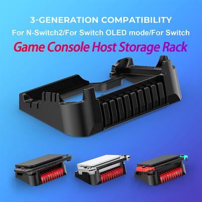 Game Console Horizontal Base Stand for Switch 2 Game Console Holder Storage Stand Accessories for Switch/OLED