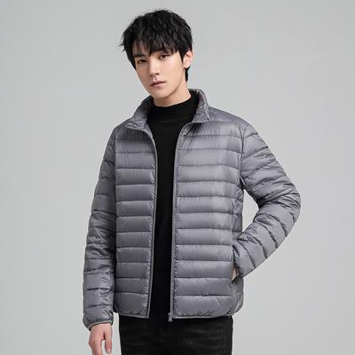 Down Jacket Men's Spring, Autumn and Winter New White Duck Down Lightweight Stand-up Collar Casual Large Size Handsome Jacket
