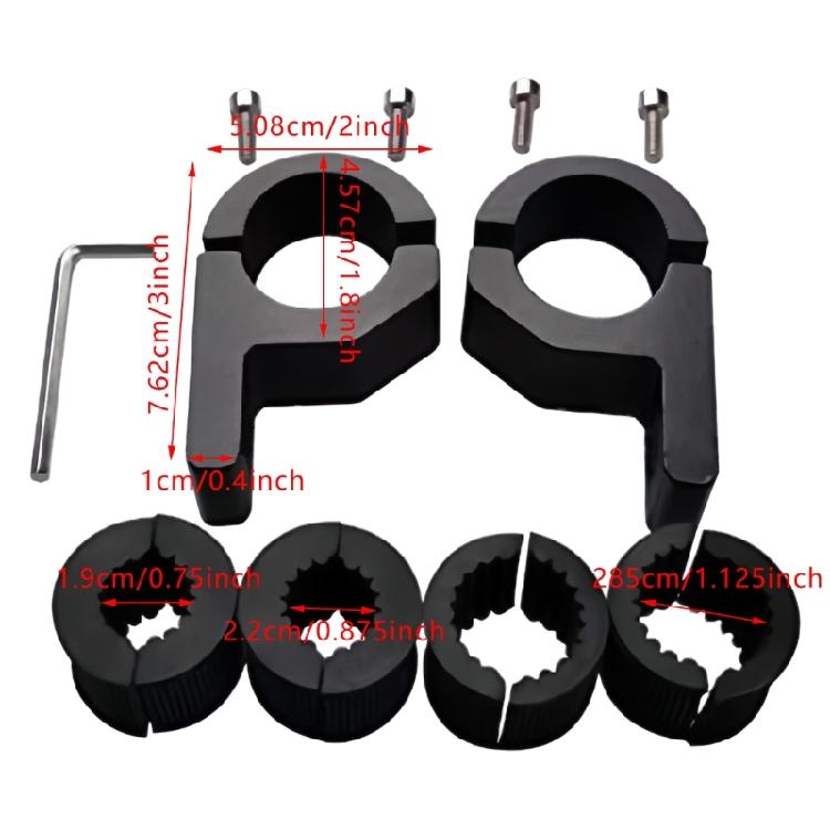 Heavy Duty Heat Resistant Work Light Mounting Brackets Holder Clamp Suitable For Offroads Vehicles Truck Motorcycle 2pcs