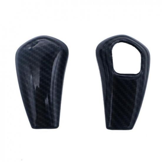 For Honda CRV CR-V 2012-2016 ABS Carbon Fiber Gear Shift Knob Head Cover Trim 2*