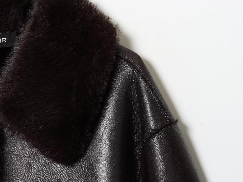Dual-Sided Faux Leather Reversible Jacket for Women