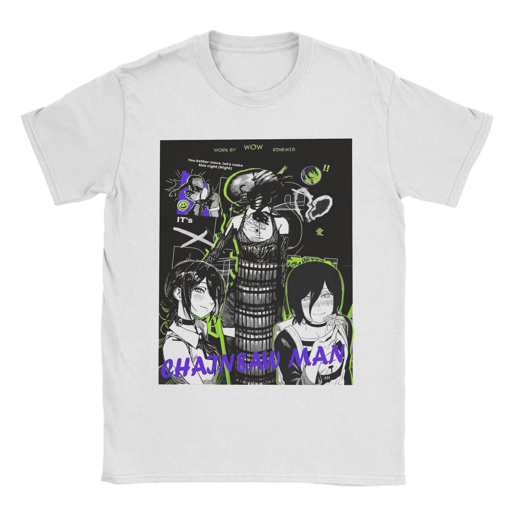 Reze Chainsaw Man Anime T-Shirt Strand Tolle T-Shirts Baumwolle Harajuku T-Shirt Für Mann Kurzarm Lässige Oberteile